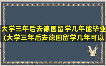 大学三年后去德国留学几年能毕业(大学三年后去德国留学几年可以毕业)