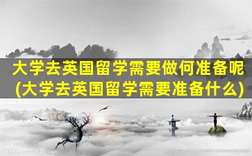 大学去英国留学需要做何准备呢(大学去英国留学需要准备什么)