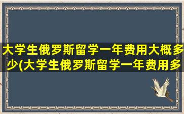 大学生俄罗斯留学一年费用大概多少(大学生俄罗斯留学一年费用多少钱)