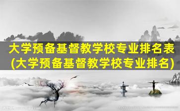 大学预备基督教学校专业排名表(大学预备基督教学校专业排名)