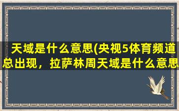 天域是什么意思(央视5体育频道总出现，拉萨林周天域是什么意思)