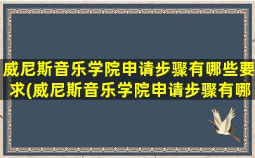 威尼斯音乐学院申请步骤有哪些要求(威尼斯音乐学院申请步骤有哪些条件)