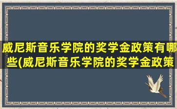 威尼斯音乐学院的奖学金政策有哪些(威尼斯音乐学院的奖学金政策怎么样)