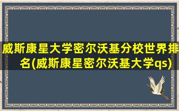 威斯康星大学密尔沃基分校世界排名(威斯康星密尔沃基大学qs)