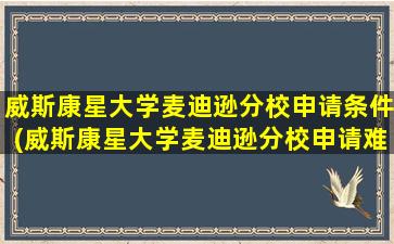 威斯康星大学麦迪逊分校申请条件(威斯康星大学麦迪逊分校申请难度)