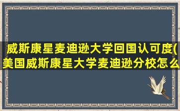 威斯康星麦迪逊大学回国认可度(美国威斯康星大学麦迪逊分校怎么样)