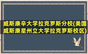 威斯康辛大学拉克罗斯分校(美国威斯康星州立大学拉克罗斯校区)