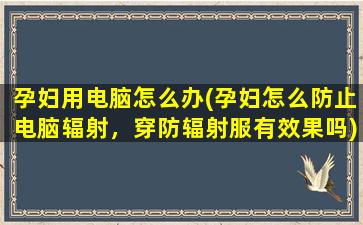 孕妇用电脑怎么办(孕妇怎么防止电脑辐射，穿防辐射服有效果吗)