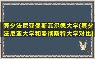 宾夕法尼亚曼斯菲尔德大学(宾夕法尼亚大学和曼彻斯特大学对比)