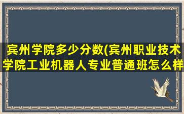 宾州学院多少分数(宾州职业技术学院工业机器人专业普通班怎么样)