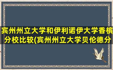 宾州州立大学和伊利诺伊大学香槟分校比较(宾州州立大学贝伦德分校)