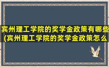 宾州理工学院的奖学金政策有哪些(宾州理工学院的奖学金政策怎么样)