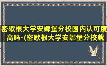 密歇根大学安娜堡分校国内认可度高吗-(密歇根大学安娜堡分校就读体验)