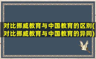 对比挪威教育与中国教育的区别(对比挪威教育与中国教育的异同)