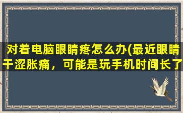 对着电脑眼睛疼怎么办(最近眼睛干涩胀痛，可能是玩手机时间长了。请问用什么滴眼液好)