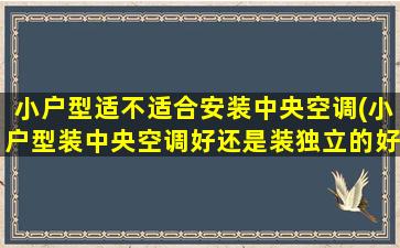 小户型适不适合安装中央空调(小户型装中央空调好还是装独立的好)