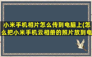 小米手机相片怎么传到电脑上(怎么把小米手机云相册的照片放到电脑上)