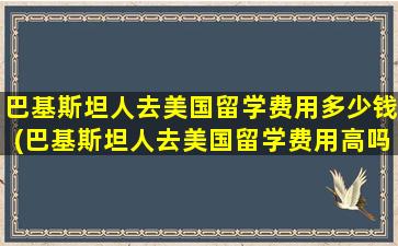 巴基斯坦人去美国留学费用多少钱(巴基斯坦人去美国留学费用高吗)