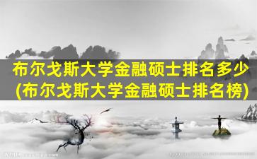 布尔戈斯大学金融硕士排名多少(布尔戈斯大学金融硕士排名榜)