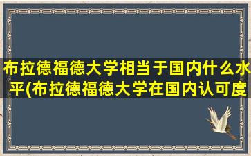 布拉德福德大学相当于国内什么水平(布拉德福德大学在国内认可度如何)