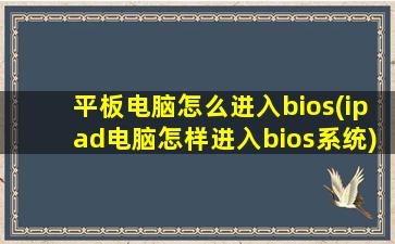 平板电脑怎么进入bios(ipad电脑怎样进入bios系统)