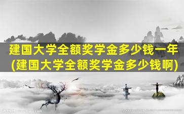 建国大学全额奖学金多少钱一年(建国大学全额奖学金多少钱啊)