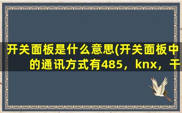 开关面板是什么意思(开关面板中的通讯方式有485，knx，干接点分别是什么意思)