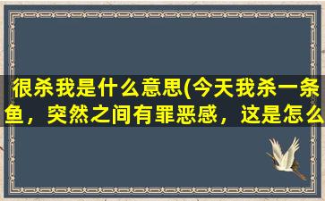 很杀我是什么意思(今天我杀一条鱼，突然之间有罪恶感，这是怎么了)