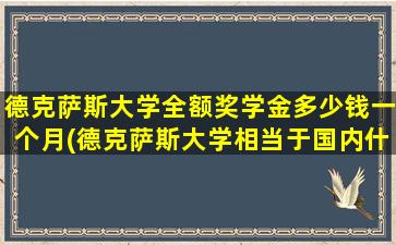 德克萨斯大学全额奖学金多少钱一个月(德克萨斯大学相当于国内什么大学)