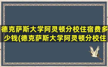 德克萨斯大学阿灵顿分校住宿费多少钱(德克萨斯大学阿灵顿分校住宿费多少钱一个月)