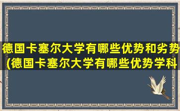 德国卡塞尔大学有哪些优势和劣势(德国卡塞尔大学有哪些优势学科)