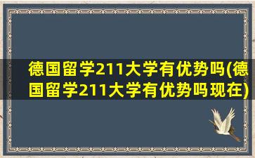 德国留学211大学有优势吗(德国留学211大学有优势吗现在)