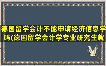 德国留学会计不能申请经济信息学吗(德国留学会计学专业研究生就业怎样-)