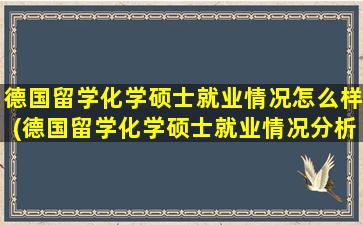 德国留学化学硕士就业情况怎么样(德国留学化学硕士就业情况分析)