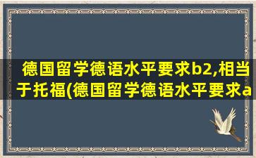 德国留学德语水平要求b2,相当于托福(德国留学德语水平要求a1还是b)