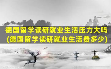 德国留学读研就业生活压力大吗(德国留学读研就业生活费多少)