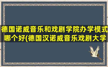 德国诺威音乐和戏剧学院办学模式哪个好(德国汉诺威音乐戏剧大学)