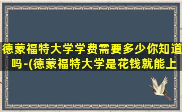 德蒙福特大学学费需要多少你知道吗-(德蒙福特大学是花钱就能上吗)