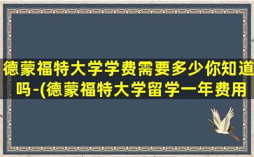 德蒙福特大学学费需要多少你知道吗-(德蒙福特大学留学一年费用)