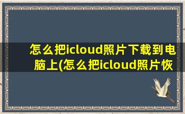 怎么把icloud照片下载到电脑上(怎么把icloud照片恢复至iphone)