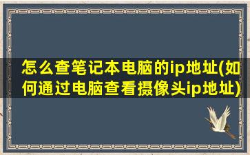 怎么查笔记本电脑的ip地址(如何通过电脑查看摄像头ip地址)