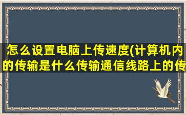 怎么设置电脑上传速度(计算机内的传输是什么传输通信线路上的传输是什么传输)