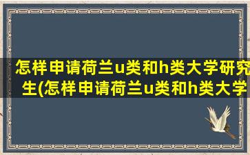 怎样申请荷兰u类和h类大学研究生(怎样申请荷兰u类和h类大学生)