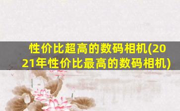 性价比超高的数码相机(2021年性价比最高的数码相机)