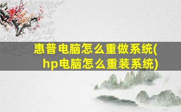 惠普电脑怎么重做系统(hp电脑怎么重装系统)