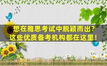 想在雅思考试中脱颖而出？这些优质备考机构都在这里！