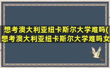 想考澳大利亚纽卡斯尔大学难吗(想考澳大利亚纽卡斯尔大学难吗女生)