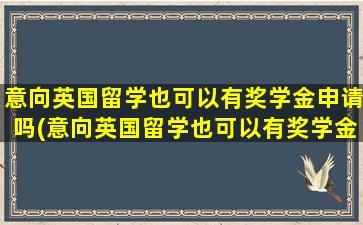 意向英国留学也可以有奖学金申请吗(意向英国留学也可以有奖学金申请吗英文)