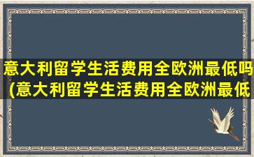 意大利留学生活费用全欧洲最低吗(意大利留学生活费用全欧洲最低吗多少钱)