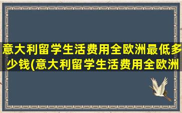 意大利留学生活费用全欧洲最低多少钱(意大利留学生活费用全欧洲最低吗)